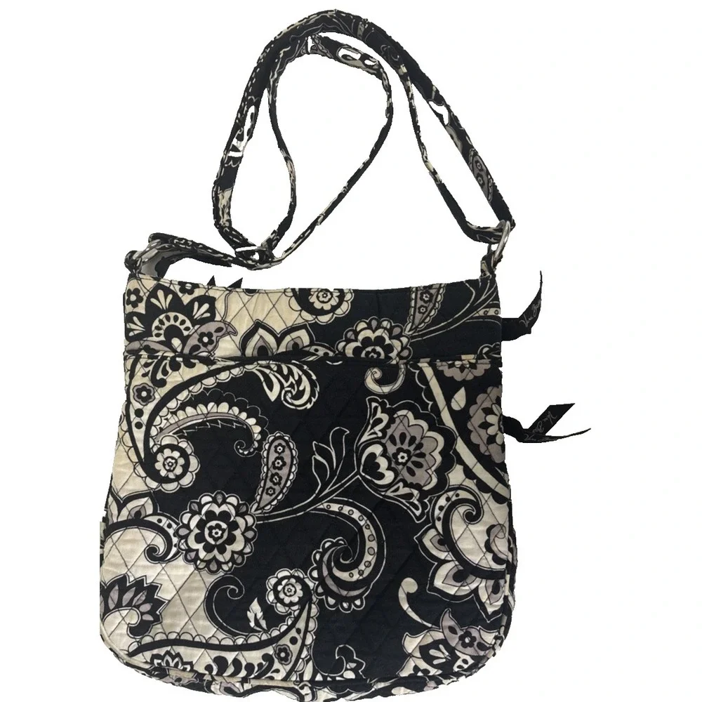 Vera Bradley Midnight Paisley Hipster Crossbody Shoulder Bag Purse Adjustable